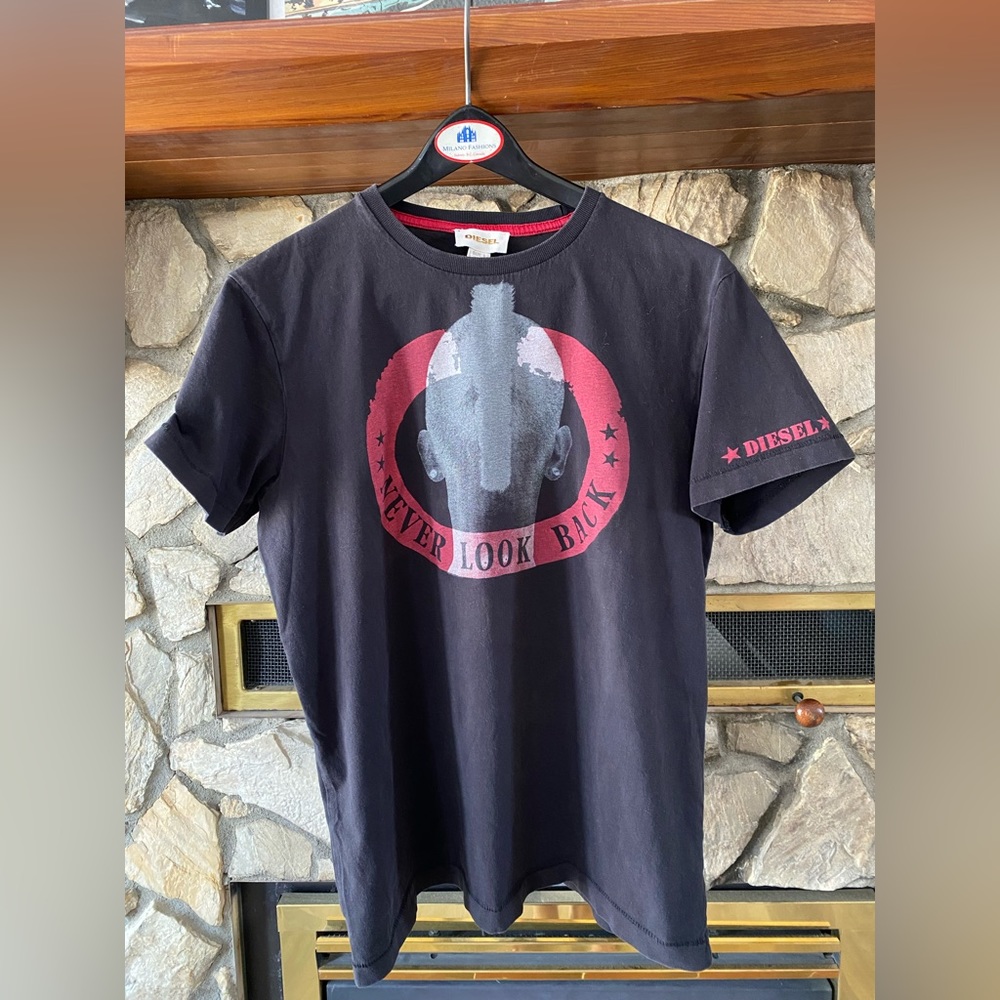 Diesel ‘Never Look Back’ Mohawk tee.